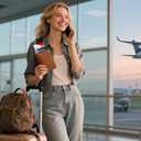 Genuine Leather Passport Holder,Handmade Passport cover, Travel Passport Protector with RFID Blocking for Men Women