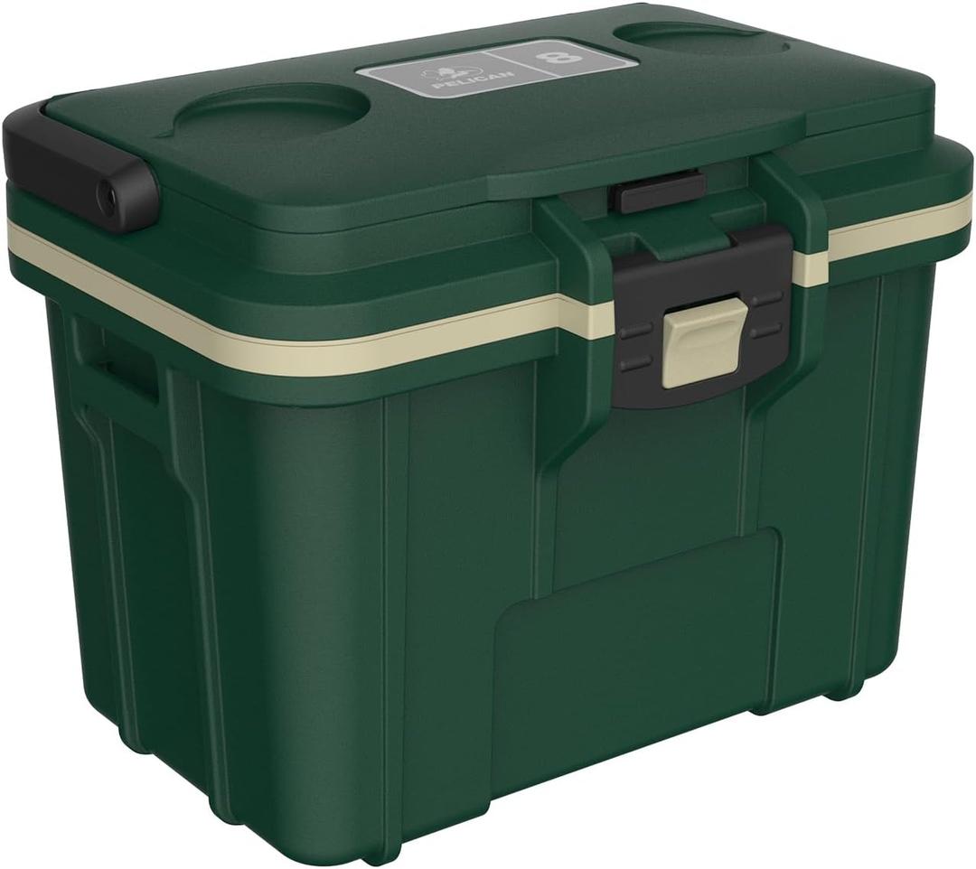 Pelican 14 Quart Cooler (Hunter Green/Tan)