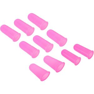 PATIKIL Rubber Finger Tips, 2 Set Silicone Thumb Fingertip Protector Covers Guard Finger Grips Thimble for Office Counting Sorting Sewing, Pink Size Assorted PATIKIL Rubber Finger Tips, 2 Set Silicone Thumb Fingertip Protector Covers Guard Finger Grips Thimble for Office Counting Sorting Sewing, Pink Size Assorted