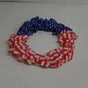 Yunlly 4th of July Patriotic Wreath for Front Door 16 Inch American Flag Wreath Red White and Blue USA Burlap Summer Independence Day Door Decorations for Memorial Independence Veterans Day