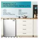 Antarctic Star Upright Freezer 3.0 Cu.ft, Compact Mini Freezer with Reversible Single Door, Temperature Control, Removable Shelves, Small freezer Stainless Steel for Dorms Home Office, Silver