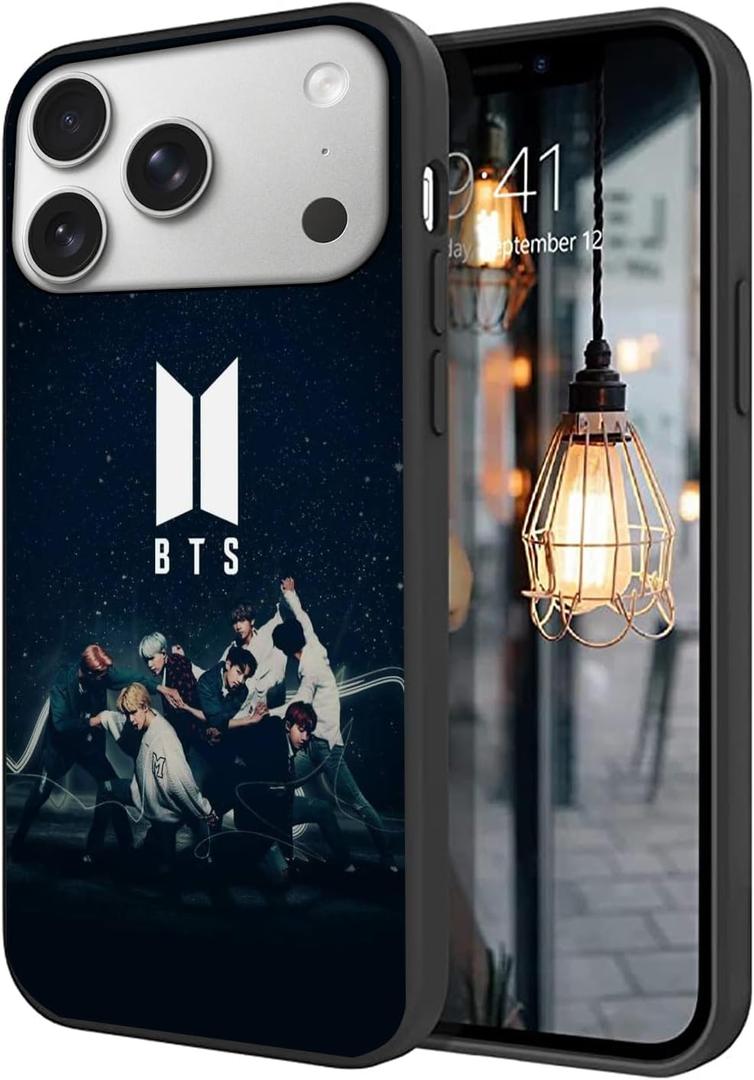 Compatible for iPhone 17 Pro Case, Cool Unique Design Soft TPU Shockproof Case for Men/Women/Girl/Boy(Fashion-BTS-15) (Pattern-9)