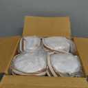 Brown Striped Winsor Chair Cushions with Ties, Dining Kitchen Chair Seat Pads Non Slip Removable Washable Cover 17"x16" Set of 4
