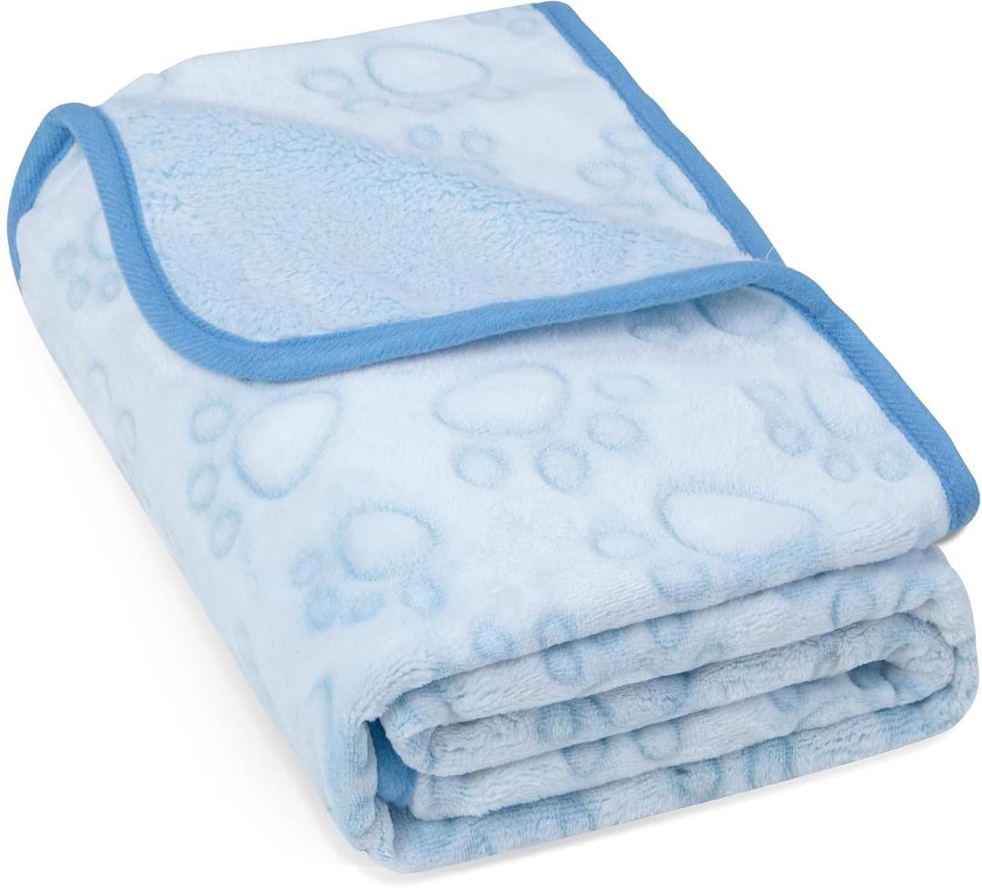 Blue Dog Blanket for Puppy Accesssories Boy, Blue Dog Stuff for Small Kitten Indoor Cats, Washable Soft Puppy Essentials Supplies |  M(32x40")
