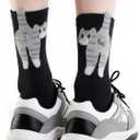 6 Pairs Cat Socks with Balls, 3D Cute Novelty Funny Animal Socks with Pompoms, Hilarious Soft Puffy Cartoon Kitten Sock Christmas Birthday Gifts for Cat Owners