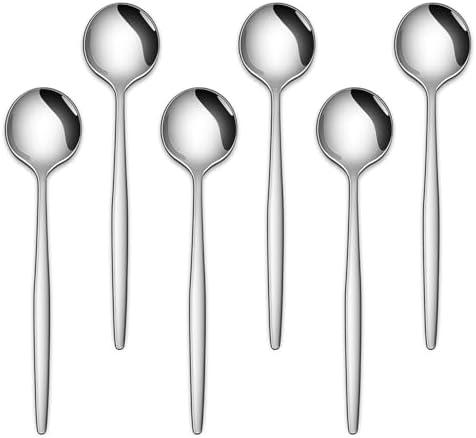 5.1 Inches Stainless Steel Coffee & Tea Spoon,6-Piece Cute Mini Spoons For Dessert,Small Espresso Spoons For Dessert,Cute Tiny Spoon