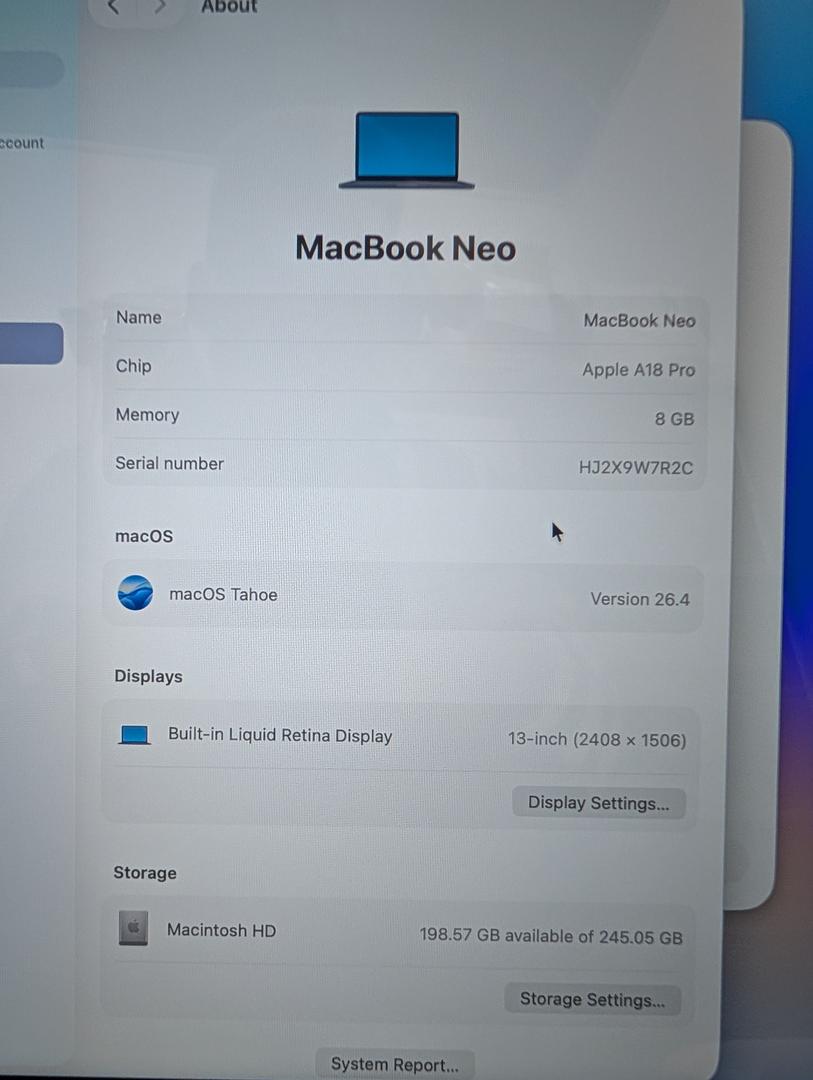 Apple 2026 MacBook Neo 13-inch Laptop with A18 Pro chip: Built for AI and Apple Intelligence, Liquid Retina Display, 8GB Unified Memory, 256GB SSD Storage, 1080p FaceTime HD Camera; Indigo