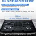 30" Slide-in Range Rear Filler Kit Between Stove and Backsplash, Black