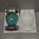 REZIPO Hummingbird Feeder with Perch - Hand Blown Glass - Light Green - 38 Fluid Ounces Hummingbird Nectar Capacity Include Hanging Wires and Moat Hook