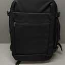 Vacuum Backpack Travel  Expandable Compression Carry On Backpack with Vacuum Pump, Water-Resistant TSA Lock Travel Bag, 17" Laptop Backpack for Men Women, Business Airplane Flight Luggage, Black