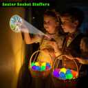 Easter Basket Stuffers Essentials for Teens Kids, 12Pcs Prefilled Easter Eggs with Finger Lights Toys, Easter Egg Fillers for Boys Girls, Classroom Treasure Box, Glow in the Dark Hunt Party Favors