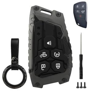 MARRLVE Key Fob Cover for Chevy Silverado 1500 2022-2025, for GMC Sierra 1500, Compatible with 2024-2025 Silverado Sierra 2500HD 3500HD, Key Fob Protector Keychains for Chevy Card Key Accessories