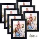 Giftgarden 5x7 Picture Frame 7 Pack Black 5 by 7 Photo Frames Set for Wall or Tabletop Display