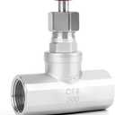 3/4" NPT Stainless Steel B-Type Globe Valve, Accurately Adjust Flow Rate Heavy Duty Threaded Manual Rotary Sluice Shut-off Valve for Water, Oil, Gas, Industrial Piping, and HVAC Systems (3/4", DN20)