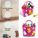 Charms for Bogg Bag, 3D Animals Accessories With Sturdy Clips for Totes, Rubber Bag Cute Accessories, Decoration Charms for Girls Women (3 bear rose red+green+yellow)