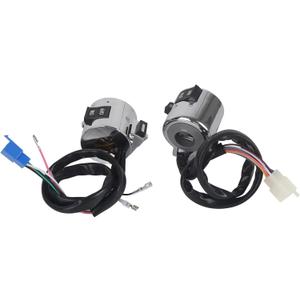 Acouto Motorcycle Turn Switch Motorcycle Handlebar Controll Switches Pair Motorcycle Handlebar Switch Control Button for Turn Headlight Horn 25mm Universal