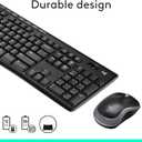 Logitech MK270 Wireless Keyboard and Mouse Combo for Windows, 2.4 GHz Wireless, Compact Mouse, 8 Multimedia and Shortcut Keys, 2-Year Battery Life, for PC, Laptop - Black