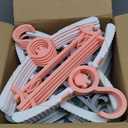 50 Pack Infant Hangers, Non-Slip Kids Hanger, 11"-14" Adjustable Baby Hanger, Space Saving Plastic Hangers for Girl Boy Toddler Kids Child (Multicolour) (Mixed-color)