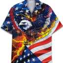 Funny Vintage Hawaiian Shirts for Men Unisex Mens Hawaiian Shirts Casual Short Sleeve Button Down Shirt Men (XL)