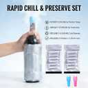 Wine Bottle Cooler Sleeve, Reusable Ice Wine Chiller for 750ml Bottles, Flexible Gel Ice Pack, Keep Wine Cold for Travel, Picnic Party