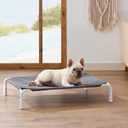Outdoor Dog Cot Bed Tool-Free Assembly - Elevated Raised Dog Bed for Medium Pets, 35x25 Inch