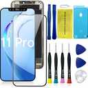 Anfyco for iPhone 11 Pro 5.8" LCD Screen Replacement Kit with 3D Touch Digitizer Assembly | Repair Tools & Screen Protector Kit Includes Adhesive & Tools (Model A2160, A2217, A2215)