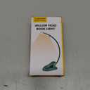 Glocusent Willow Book Light for Reading in Bed, 10LED Bright Reading Light, 3 Colors & 3 Brightness, Rechargeable Book Light Lasts for 80hr, Lightweight Clip on Book Light, Perfect for Book Lovers (Green)