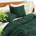 Litanika King Size Comforter Set Dark Emerald Green, 3 Pieces Lightweight Fluffy Comforter King Size Boho Tufted Comforter Bed Set Gift Choice