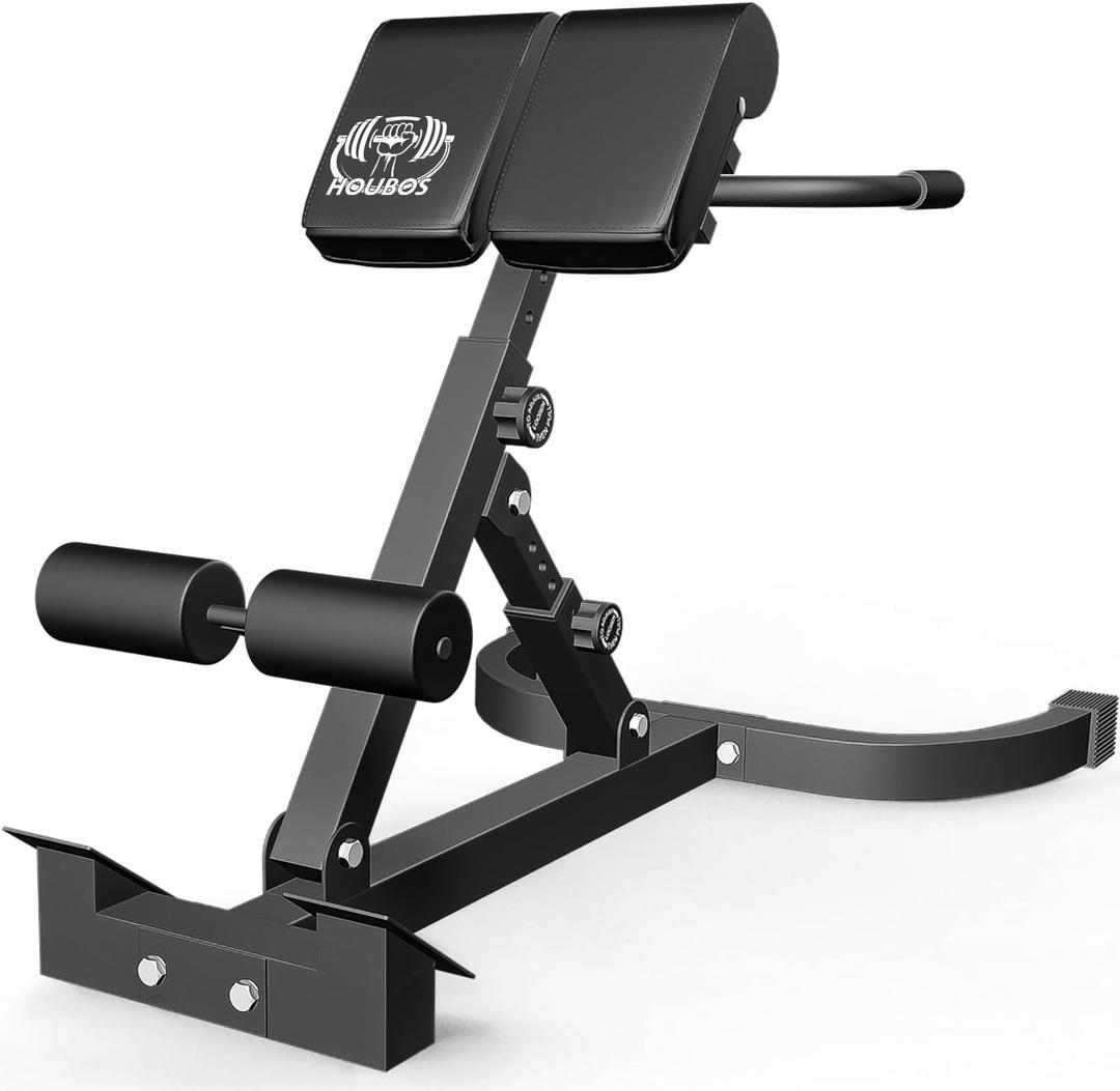 Hyper Back Extension Roman Chair  Multi-Functional Bench for Full All-in-One Body Workout Adjustable Ab Sit up Bench Decline Bench Flat Bench (Black)