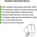 Stainless Steel Flat Beater for Kraftsman Stand Mixer All Metal, No Coating, Rustproof & Easy Clean (Flat Beater)