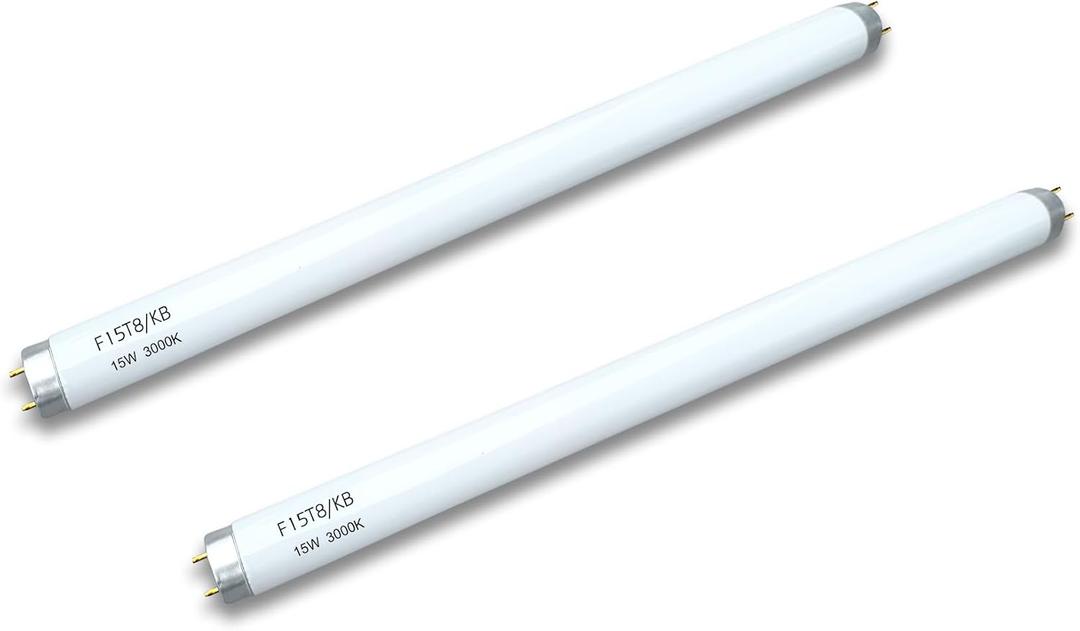 18 inch F15T8-KB Soft White Fluorescent Light Bulb Replacement for Kitchen & Bath,15Watt 3000K F15T8/WW Warm White T8 Linear Lamp, 830 Soft Warm for Under Counter Light Fixture