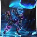 Wedinosaurnes Ice Hockey Blanket, Kids Blankets for Boys, 60 x 50 Inches Throws for Adults, Gift for Hockey Lovers, Warm Cozy Throw for Living Room, Bed, Sofa, Office, Puck Club