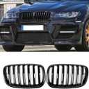 X5 E70 Gloss Black Front Kidney Grill Grille Fit for 2007-2014 BMW X5 E70 X6 E71