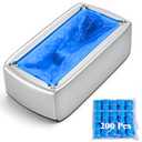 LYSHIYI Shoe Covers Machine Automatic Shoe Cover Dispenser with 200pcs Disposable Plastic Shoe Cover for Home, Office, Supermarket, Factory, Hospital (Silver)