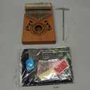 Kalimba 17 Key Thumb Piano, Portable Mahogany Mbira Finger Piano with Instruction, Carrying Bag, Tune Hammer, Holiday Gift for Kids, Light Brown - Musical Instruments for Kids