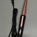 Hair Curling Wand, 0.5-1Inch Tapered Curling Iron, Professional Ceramic Hair Curler Wand with Heat-Resistant Glove, Dual Voltage (Pink) (Gold)