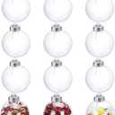 LYLYFAN 12 Pack Clear Plastic Fillable Ornament Ball 2.36''/60mm for Christmas,Holiday, Wedding,Party,Home Decor