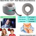 Travel Neck Pillow for Airplane: Neck Brace-Like Support 360 Chin Lock for Men in Middle Seat Sleep - Zero Head Slumping into Strangers - 8-Hour Upright Sleeping Without Neck Pain