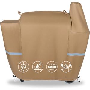 QuliMetal Grill Cover for Pit Boss 850-820 - Z Grill 700 Pellet BBQ Cover for Pit Boss 820 Deluxe,Pro 850 and Z Grill 700 Premium Wood Pellet Smoker Cover for Pitboss Waterproof & 600D Heavy Duty