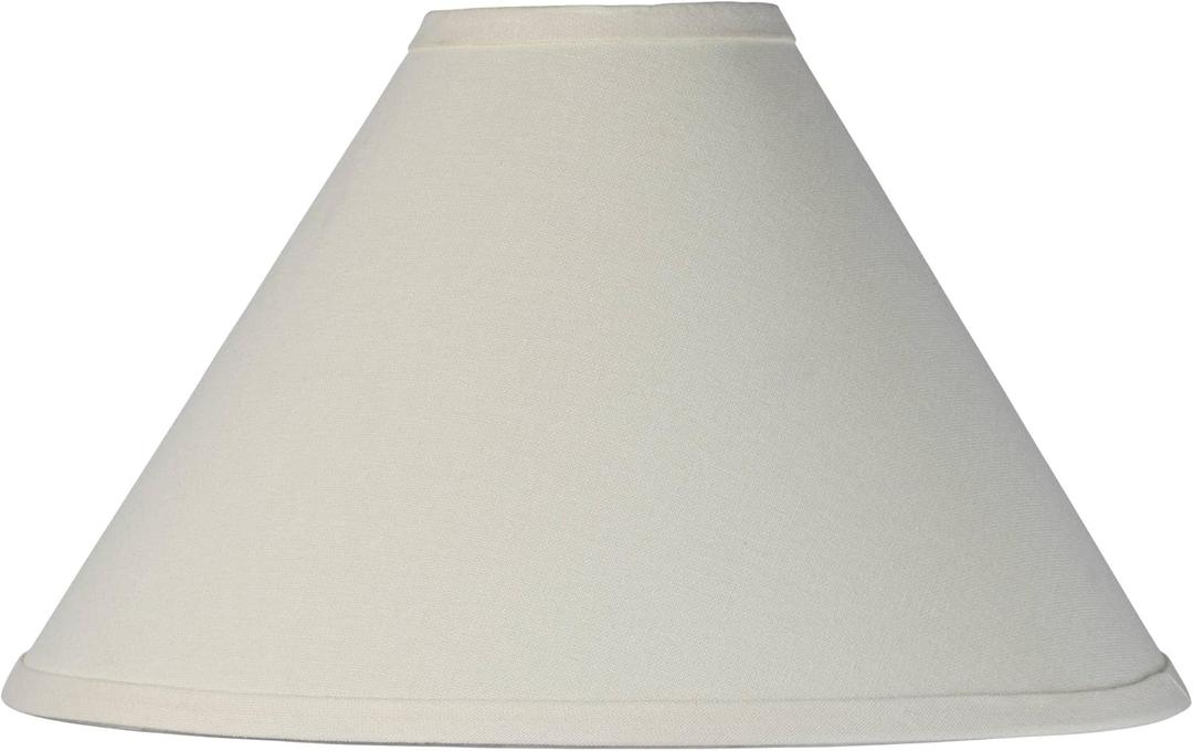 Carmilla Ivory Linen Empire Lamp Shade 4x14x8x9.5 (Spider) - Springcrest
