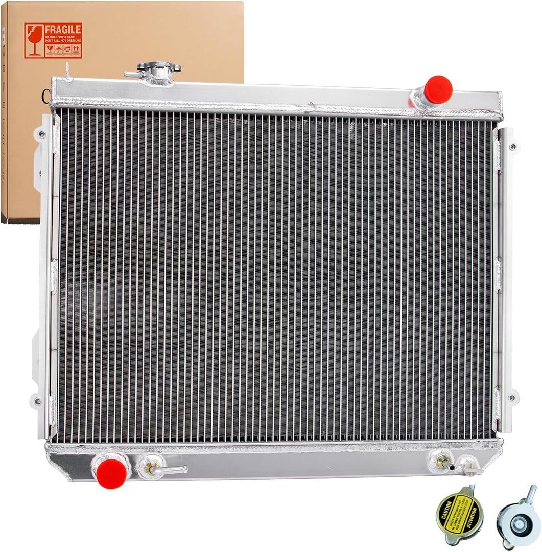 Radiator for 1995-2004 Toyota Tacoma 2.4L 2.7L 3.4L L4 V6 AT MT | 1 Row Aluminum Radiator for Toyota Tacoma Base DLX Pre Runner SR5 Pre Runner S-Runner Limited