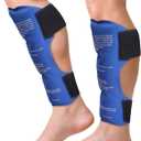 Shin Splint Ice Packs (XL Set of 2) Reusable Hot and Cold Therapy Wrap | Leg or Calf Pain Relief | Advanced Soft Gel Technology | Freezable and Microwavable | Running Injuries & Recovery