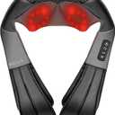 Nekteck Shiatsu Neck Massager for Pain Relief Deep Tissue with Heat, 3D Kneading Massage Pillow Back Shoulder Massagerfor Body Muscle, Plugin Use for Home Office Car, Gifts for Mom Dad Him Her