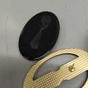 Oval Black & Gold Tone Clip on Earrings