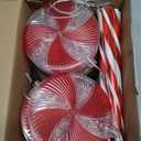 BRIGHTDECK Lollipop Solar Christmas Pathway Lights Outdoor, 10 Pack LED Christmas Decor with 8 Lighting Modes, Light Up Solar Stake Lights for Holiday, Xmas, Walkway, Sidewalk (Red, 10 PCS)