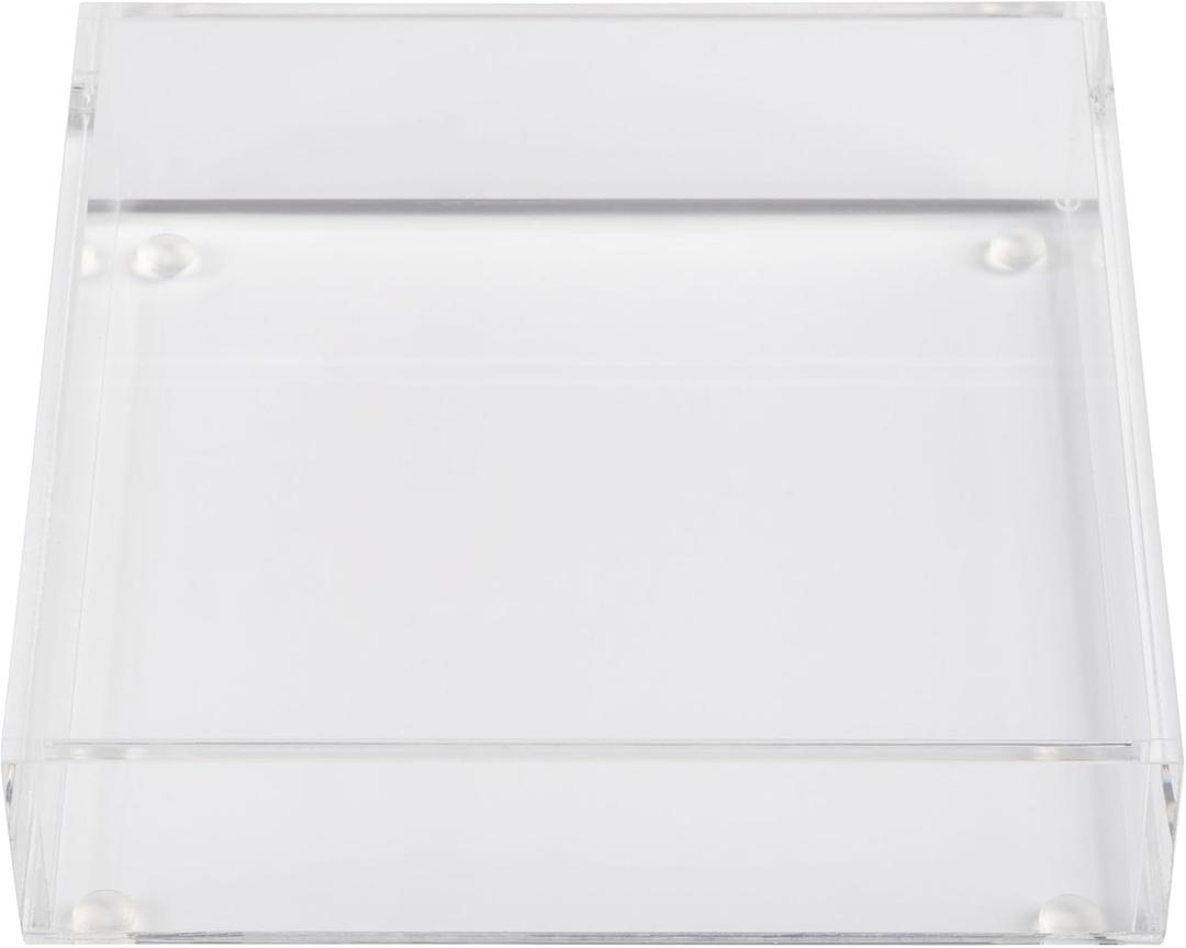 Karma, Acrylic Cocktail Napkin Holder for Table & Kitchen - Paper Napkin Dispenser for Home & Outdoor Dining, Clear