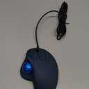 Wired Trackball Mouse with RGB Lighting, Ergonomic Thumb Control to Reduce Muscle Strain, 5 Adjustable DPI, Dual USB-C & USB-A Connectivity, Compatible with PC, Laptop, Mac, Windows-Blue