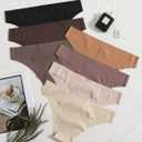 MEGCI Pack of 7 Solid No Show Panty Set (Multicolor, Small)