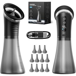 Upgraded Ear Wax Removal Kit, Electric Ear Wax Removal Tool for Tinnitus Relief, Safe & Gentle Ear Cleaner with Ear Irrigation Flushing System, Ipx7 Earwax Removal for Adults