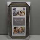 Malden International Designs Manhattan Distressed Mat Picture Frame, 3 Option, 3-5x7 , Gray
